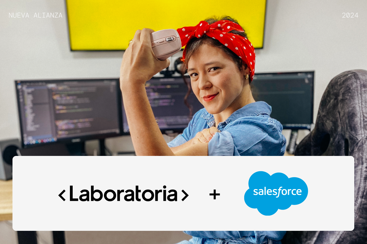 Laboratoria y Salesforce unen fuerzas para impulsar la empleabilidad de mujeres en tecnología. Programa de capacitación en habilidades de Salesforce para egresadas. ¡Inclusión y desarrollo en la industria tecnológica!